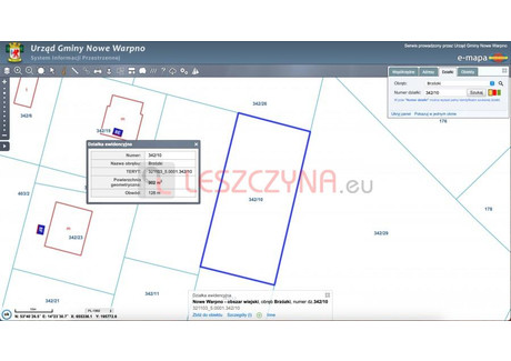 Działka na sprzedaż - Nowe Warpno, Nowe Warpno, Policki, 902 m², 102 000 PLN, NET-NMF04162