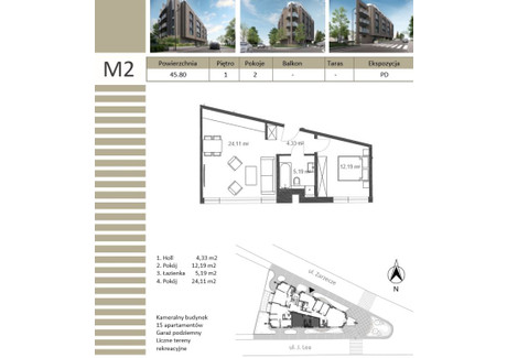 Mieszkanie na sprzedaż - ul. Lea/Zarzecze Bronowice, Kraków, 50,6 m², inf. u dewelopera, NET-8