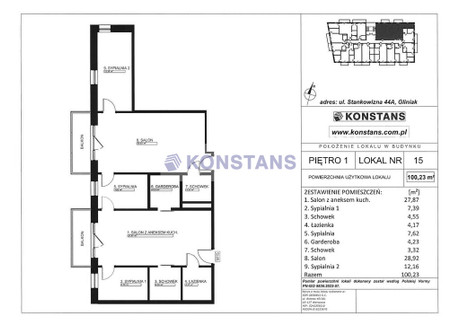 Mieszkanie na sprzedaż - Stankowizna Gliniak, Mińsk Mazowiecki, Miński, 100,23 m², 851 955 PLN, NET-33467/270/OMS