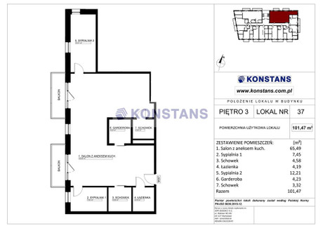 Mieszkanie na sprzedaż - Stankowizna Gliniak, Mińsk Mazowiecki, Miński, 101,47 m², 862 495 PLN, NET-33491/270/OMS