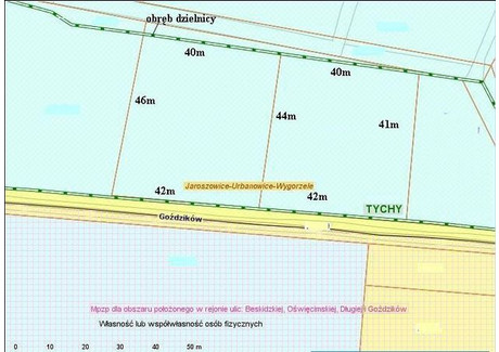 Działka na sprzedaż - Goździków Wartogłowiec, Tychy, M. Tychy, 1794 m², 170 430 PLN, NET-71/S/DZ/2024