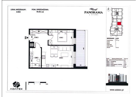 Mieszkanie na sprzedaż - Trzy Stawy, Katowice, M. Katowice, 45,46 m², 631 894 PLN, NET-72C/S/M/2024