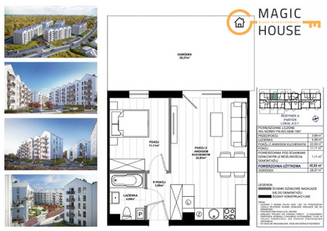 Mieszkanie na sprzedaż - Wielkopolska Łostowice, Gdańsk, 42,8 m², 482 932 PLN, NET-MG500471