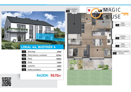 Dom na sprzedaż - Bojano, Szemud, Wejherowski, 50,92 m², 420 000 PLN, NET-MG379536