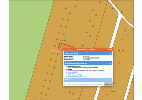 Działka na sprzedaż - Sokolniki-Las, Ozorków, Zgierski, 1013 m², 170 000 PLN, NET-SGVODI573