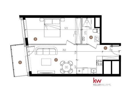 Mieszkanie na sprzedaż - Gen. Władysława Sikorskiego Szczepin, Wrocław-Stare Miasto, Wrocław, 44,64 m², 897 264 PLN, NET-KW694948