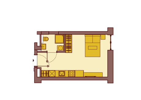 Mieszkanie na sprzedaż - Skałeczna Kazimierz, Kraków, 22,79 m², 489 000 PLN, NET-22627