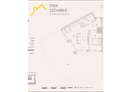 Mieszkanie na sprzedaż - Grzegórzki, Kraków, Kraków M., 45,77 m², 1 073 950 PLN, NET-SBK-MS-17691