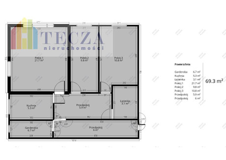 Mieszkanie na sprzedaż - Czerniakowska Mokotów, Warszawa, 69,3 m², 1 046 000 PLN, NET-4035