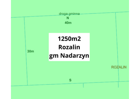 Działka na sprzedaż - Rozalin, Nadarzyn, Pruszkowski, 1250 m², 375 000 PLN, NET-158/8952/OGS