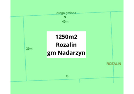 Działka na sprzedaż - Rozalin, Nadarzyn, Pruszkowski, 1250 m², 345 000 PLN, NET-158/8952/OGS