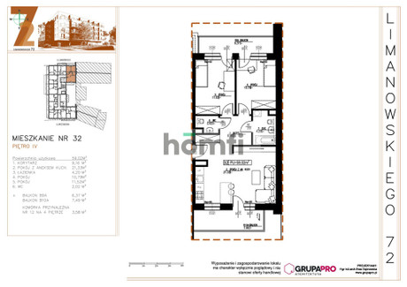 Mieszkanie na sprzedaż - Łódź-Bałuty, Łódź, 59,02 m², 547 190 PLN, NET-23993/2089/OMS