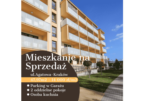 Mieszkanie na sprzedaż - Agatowa Rybitwy, Podgórze, Kraków, 48,97 m², 695 000 PLN, NET-45