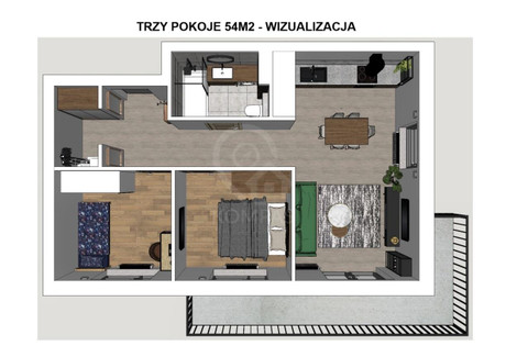 Mieszkanie na sprzedaż - Brochów, Wrocław-Krzyki, Wrocław, 54 m², 635 000 PLN, NET-2858