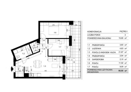 Mieszkanie na sprzedaż - Kapelanka Zakrzówek, Kraków-Podgórze, Kraków, 55,55 m², 983 235 PLN, NET-WE833886