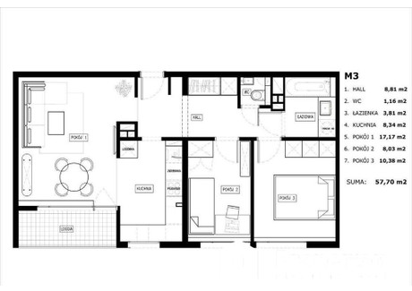 Mieszkanie na sprzedaż - Klaudyny Marymont, Bielany, Warszawa, 57,7 m², 899 000 PLN, NET-2554/16208/OMS