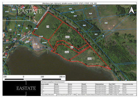 Działka na sprzedaż - Martiany, Kętrzyn, Kętrzyński, 52 510 m², 3 200 000 PLN, NET-516157