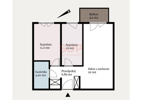 Mieszkanie na sprzedaż - Braterska Krzyki, Wrocław, 54,24 m², 633 779 PLN, NET-37193