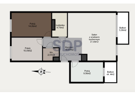 Mieszkanie na sprzedaż - Przyjaźni Klecina, Krzyki, Wrocław, 79,28 m², 999 097 PLN, NET-34003