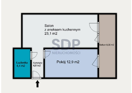 Mieszkanie na sprzedaż - Jedności Narodowej Wrocław, 44,94 m², 913 452 PLN, NET-34362