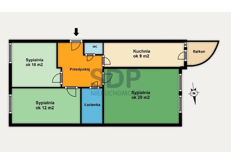 Mieszkanie na sprzedaż - Piękna Tarnogaj, Krzyki, Wrocław, 64,3 m², 699 000 PLN, NET-34485