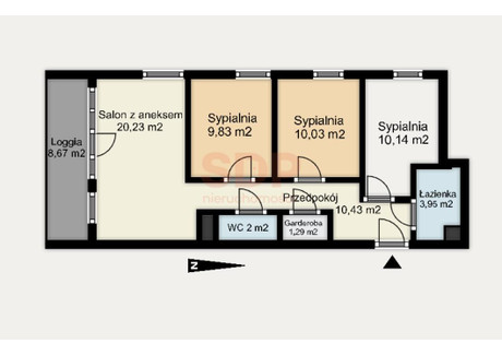 Mieszkanie na sprzedaż - Wybrzeże Conrada - Korzeniowskiego Kleczków, Śródmieście, Wrocław, 67,9 m², 1 194 361 PLN, NET-37592