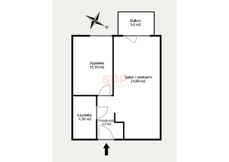 Mieszkanie na sprzedaż - Opolska Księże Małe, Krzyki, Wrocław, 41,3 m², 535 936 PLN, NET-36962