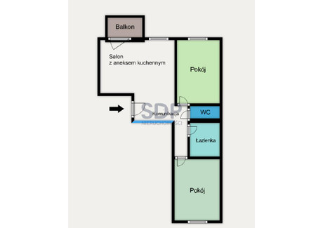 Mieszkanie na sprzedaż - Gazowa Tarnogaj, Krzyki, Wrocław, 58,3 m², 690 000 PLN, NET-34886