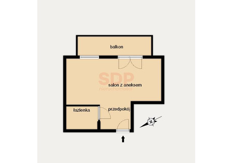 Mieszkanie na sprzedaż - Stabłowicka Stabłowice, Fabryczna, Wrocław, 32,68 m², 388 000 PLN, NET-35925