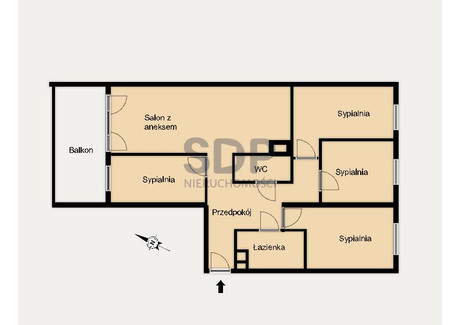Mieszkanie na sprzedaż - Braterska Klecina, Krzyki, Wrocław, 91,32 m², 1 113 250 PLN, NET-33737