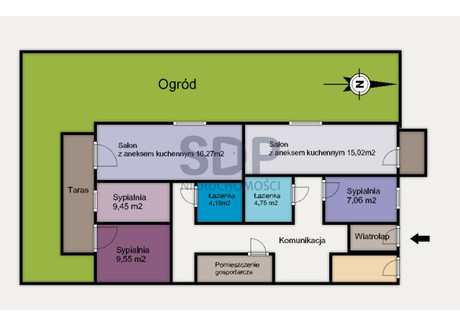 Mieszkanie na sprzedaż - Buforowa Jagodno, Krzyki, Wrocław, 89,35 m², 1 076 667 PLN, NET-32924