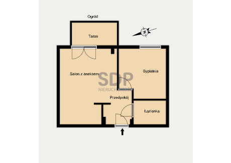 Mieszkanie na sprzedaż - Główna Stabłowice, Fabryczna, Wrocław, 40 m², 528 000 PLN, NET-34103