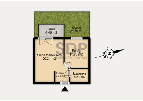 Mieszkanie na sprzedaż - Stabłowicka Stabłowice, Fabryczna, Wrocław, 40,15 m², 529 980 PLN, NET-34251