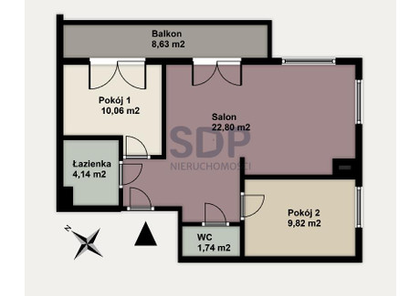 Mieszkanie na sprzedaż - Długa Szczepin, Stare Miasto, Wrocław, 56,79 m², 859 000 PLN, NET-33357