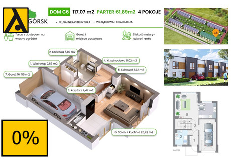Dom na sprzedaż - Górsk, Zławieś Wielka, Toruński, 117,07 m², 575 000 PLN, NET-AGO-DS-6510