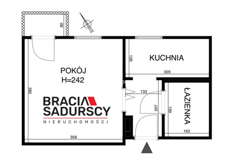 Mieszkanie na sprzedaż - Mazowiecka Krowodrza, Krowodrza, Kraków, Kraków M., 23,32 m², 460 000 PLN, NET-BS2-MS-305391