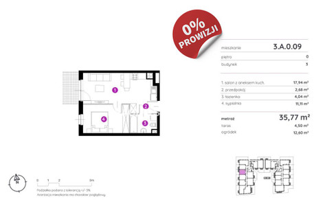 Mieszkanie na sprzedaż - Rydlówka Podgórze, Stare Podgórze, Kraków, Kraków M., 35,77 m², 783 363 PLN, NET-BS2-MS-301451