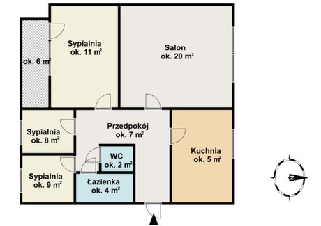 Mieszkanie na sprzedaż - Przy Bernardyńskiej Wodzie Mokotów Augustówka, Mokotów, Warszawa, 66,2 m², 1 090 000 PLN, NET-SDP704557