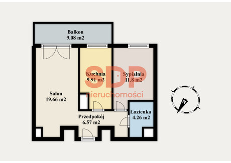 Mieszkanie na sprzedaż - Juliana Konstantego Ordona Warszawa, Wola, Warszawa, 54,3 m², 1 046 250 PLN, NET-SDP241005