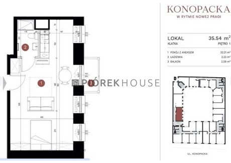 Mieszkanie na sprzedaż - Konopacka Praga-Północ, Warszawa, 35,6 m², 730 000 PLN, NET-64259/6624/OMS