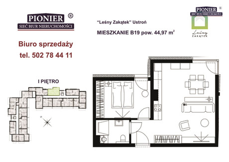 Mieszkanie na sprzedaż - Hermanice, Ustroń, Cieszyński, 44,97 m², 512 658 PLN, NET-PEB-MS-7588-1