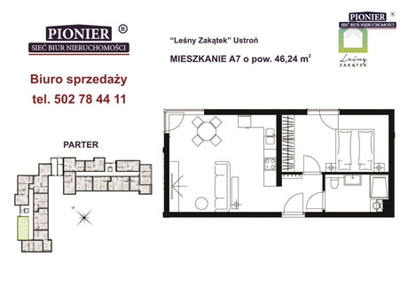 Mieszkanie na sprzedaż - Hermanice, Ustroń, Cieszyński, 46 m², 541 088 PLN, NET-PEB-MS-7567-1