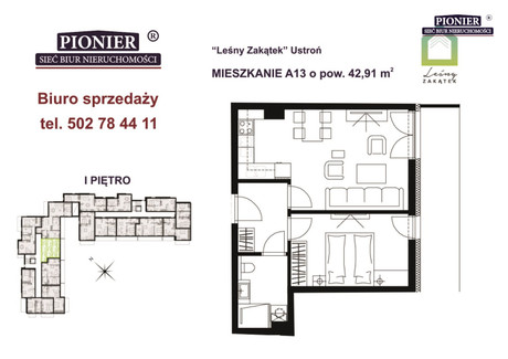 Mieszkanie na sprzedaż - Hermanice, Ustroń, Cieszyński, 42,91 m², 493 465 PLN, NET-PEB-MS-7578-1