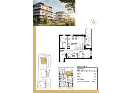 Mieszkanie na sprzedaż - Bańgowska Siemianowice Śląskie, 59,29 m², 474 320 PLN, NET-778182