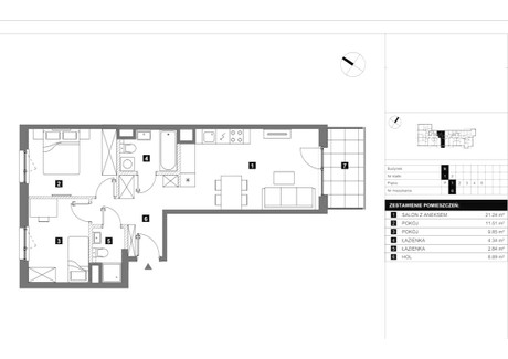 Mieszkanie na sprzedaż - Mokotów Augustówka, Mokotów, Warszawa, 58,67 m², 853 590 PLN, NET-476911