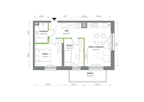 Mieszkanie na sprzedaż - Targówek Nowe Bródno, Targówek, Warszawa, 52 m², 719 000 PLN, NET-350024