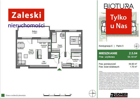 Mieszkanie na sprzedaż - Niepołomicka Łostowice, Gdańsk, 66,59 m², 635 000 PLN, NET-ZA016508