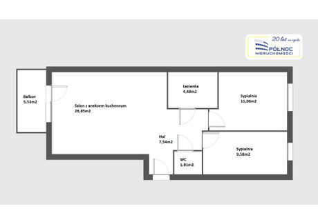 Mieszkanie na sprzedaż - Siekierki, Mokotów, Warszawa, 61,32 m², 1 048 572 PLN, NET-120582/3877/OMS