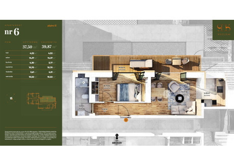 Mieszkanie na sprzedaż - Krzeptówki-Potok, Zakopane, Tatrzański, 39,87 m², 980 000 PLN, NET-PNB-MS-13464