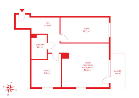 Mieszkanie na sprzedaż - Warszawska Ujeścisko, Gdańsk, 60,41 m², 758 145 PLN, NET-PH947344